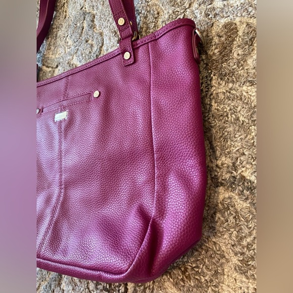 Thirty One TOWNSFAIR REVERSIBLE TOTE -PALACE OF JEWELLS PEBBLE Purse Bag Purple - Picture 4 of 12